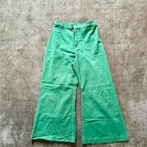 Green Wide-Leg Pants